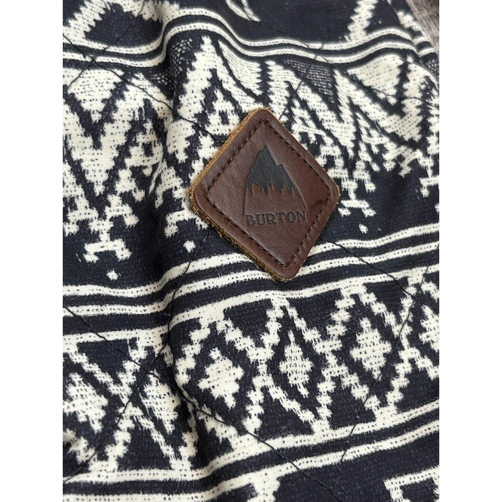 Burton Embry Fleece Hooded Jacket Heather Gray Aztec Women's Size Large - Picture 5 of 5